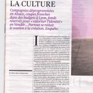 Ceinture pour la culture © Le Monde extrait d'article