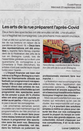 Article Ouest-France du 23/09/20